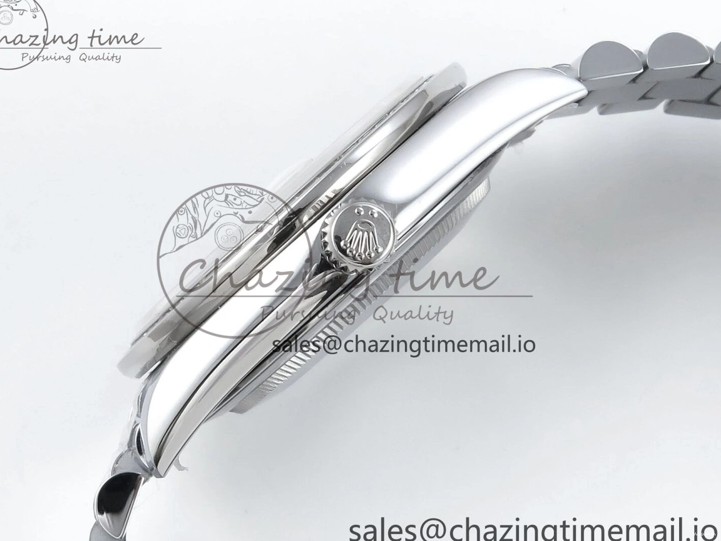 40 Blue Bezel Best 1:1 (Gain Weight) Diamonds Edition SS A2836 Crystal V5 DayDate Dial President Bracelet QF on 0310